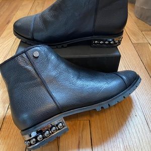 studded Karl lagerfeld Paris ankle booties